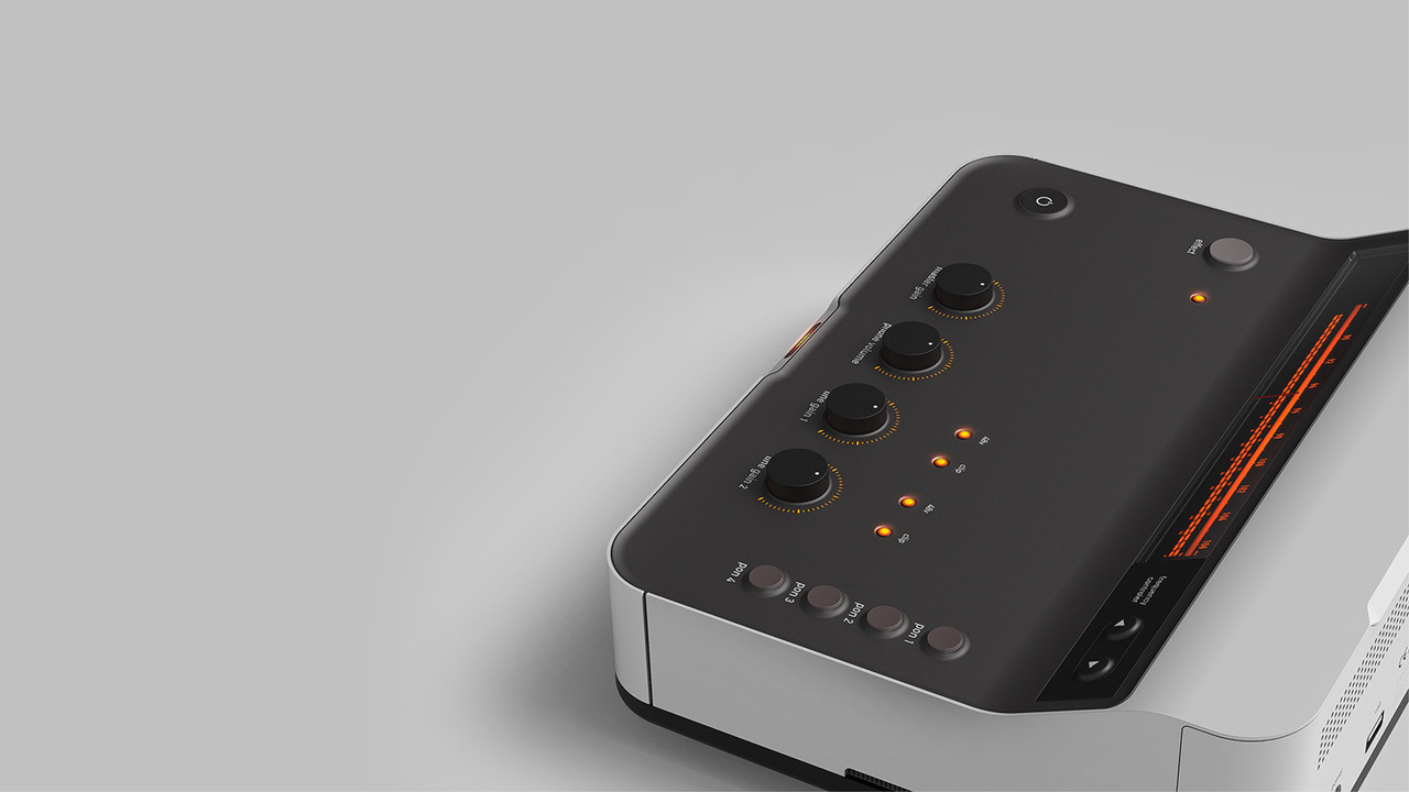 Precision device interface showing controls and component structure